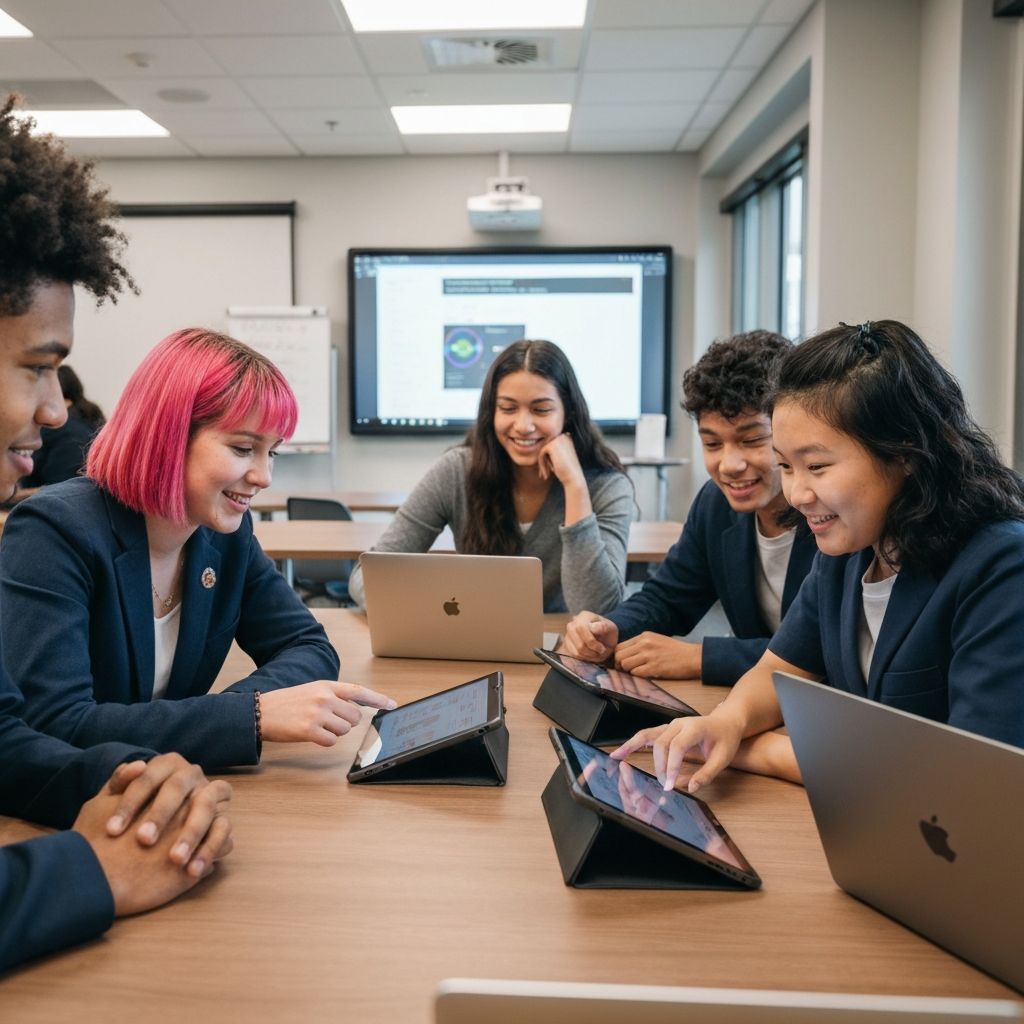Students studying for IGCSE examinations